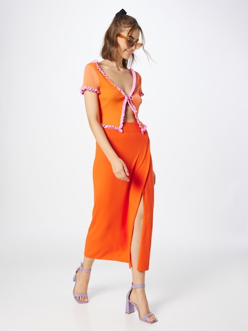 Karo Kauer Skirt 'Pumpkin Spice' in Orange