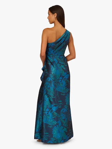 Adrianna Papell Avondjurk 'One Shoulder Jacquard Gown' in Blauw