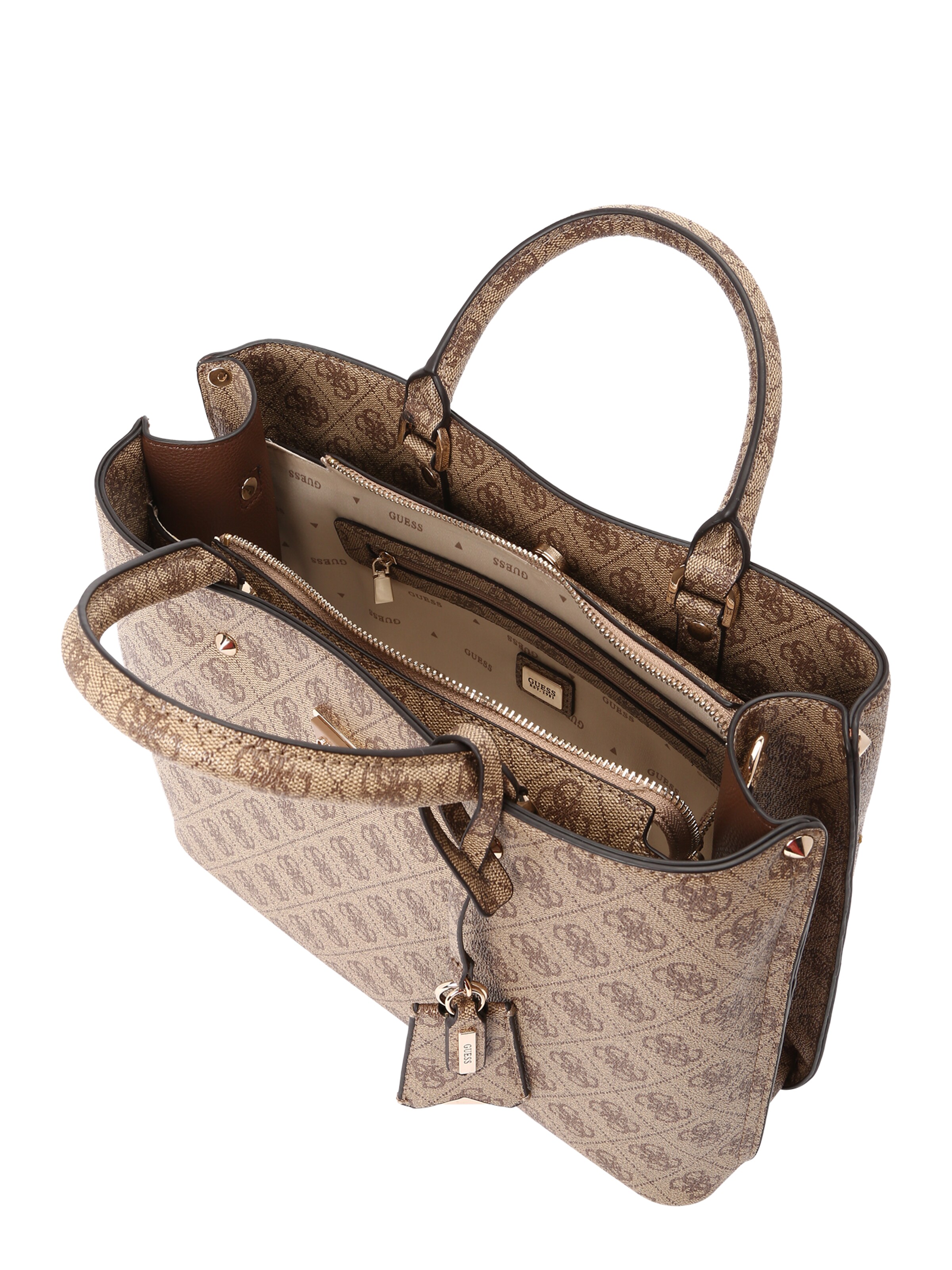 Buy GUESS G Vibe Girlfriend Zipper Closure PU Women's Satchel Handbag |  Shoppers Stop