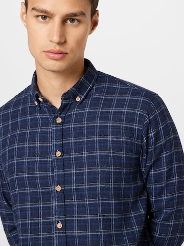 Kronstadt Regular fit Button Up Shirt 'Dean' in Blue
