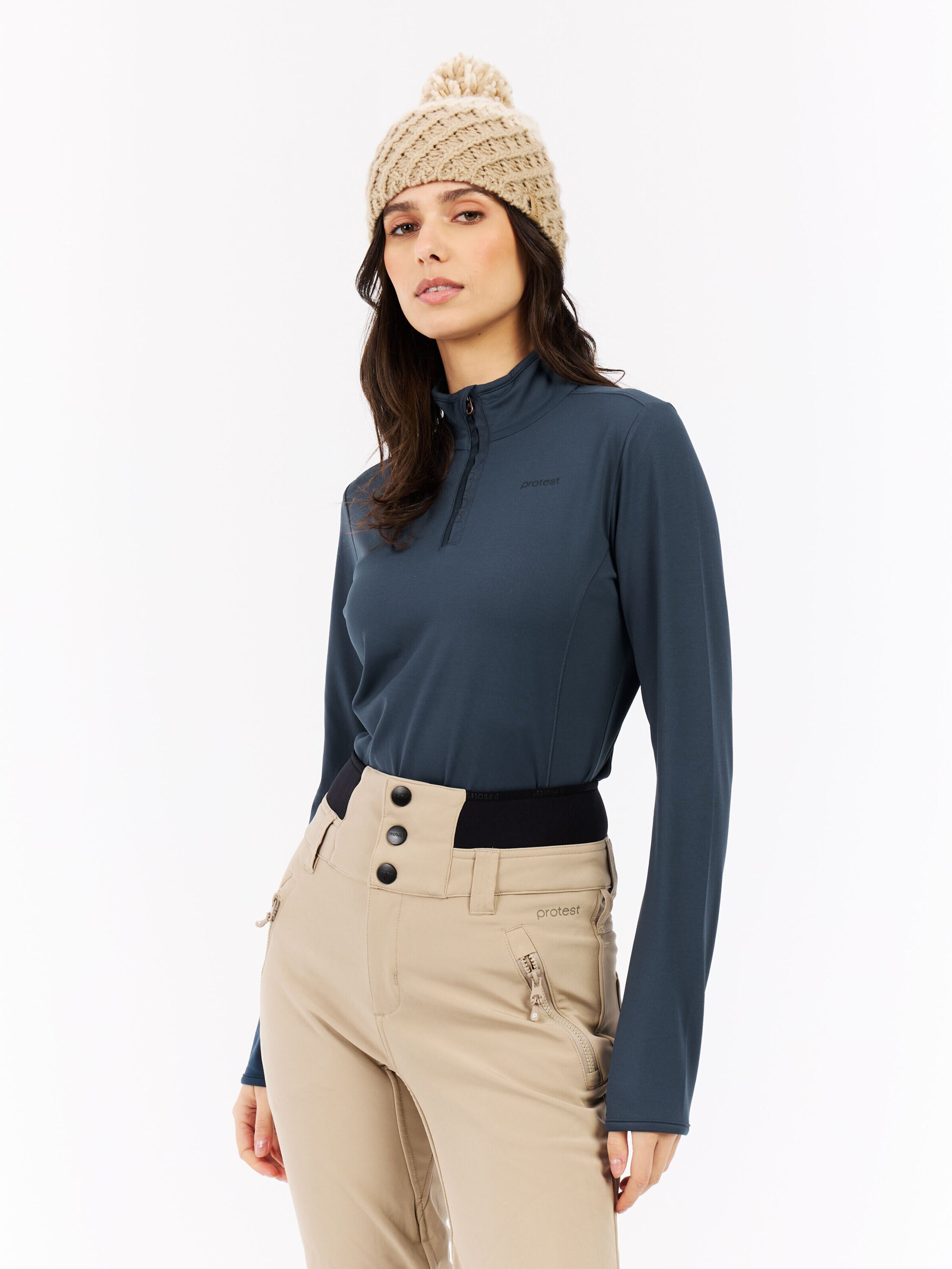 PROTEST Sportief sweatshirt 'REFABRIZ' in Blauw: voorkant