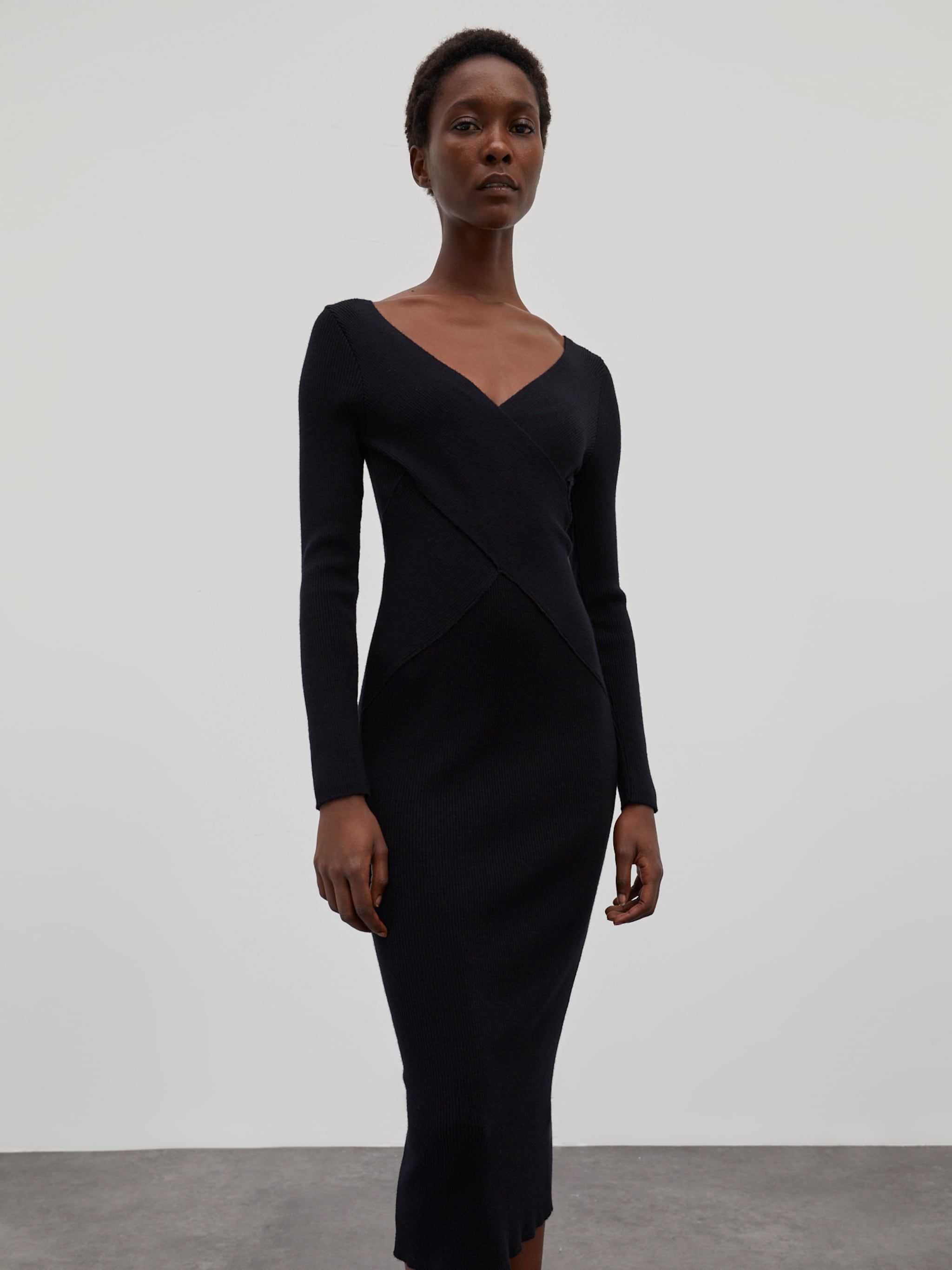 EDITED Produits Robes en maille 'Poppy' noir