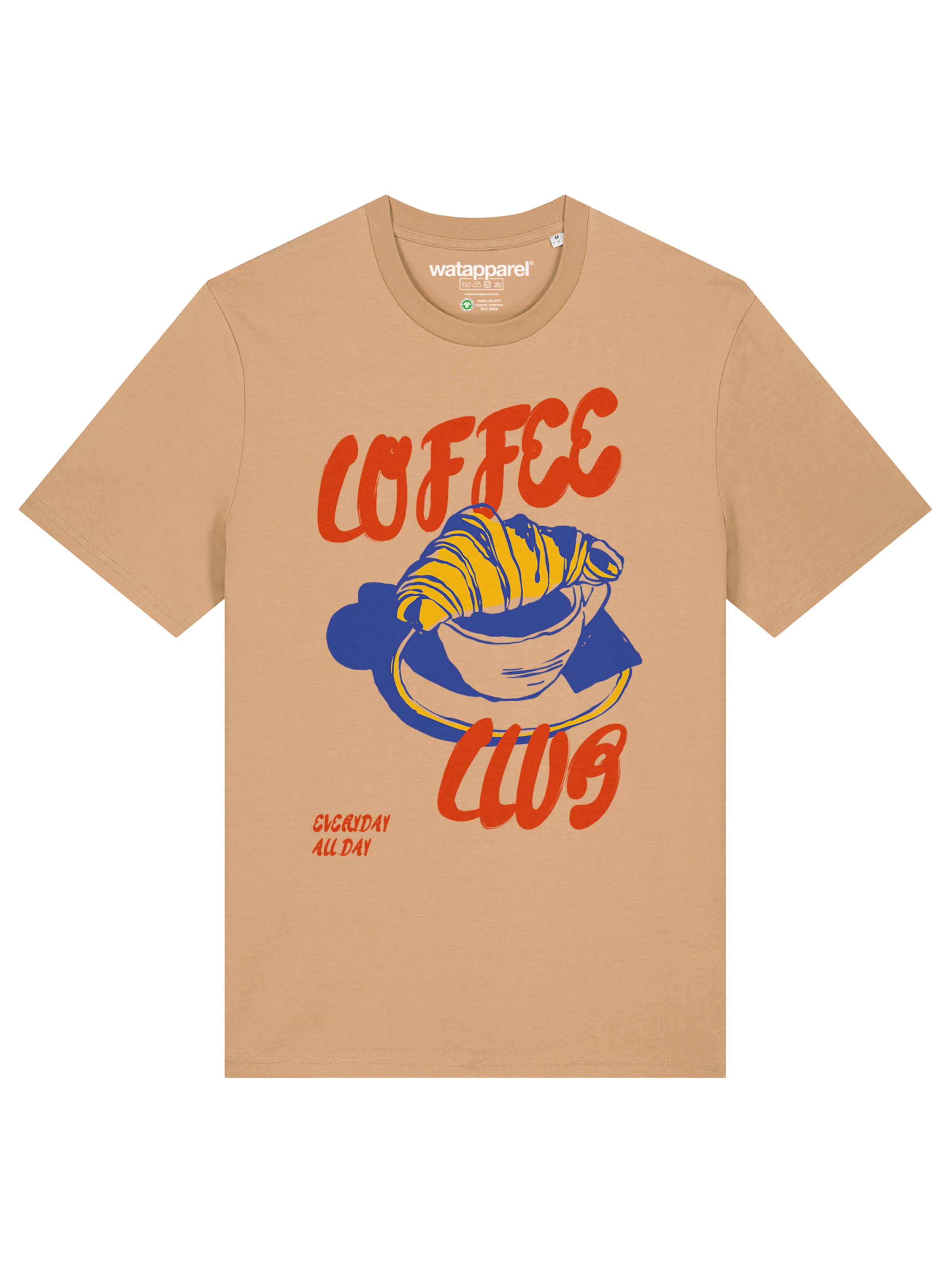 Watapparel Shirt 'Coffee Club' in Beige: front