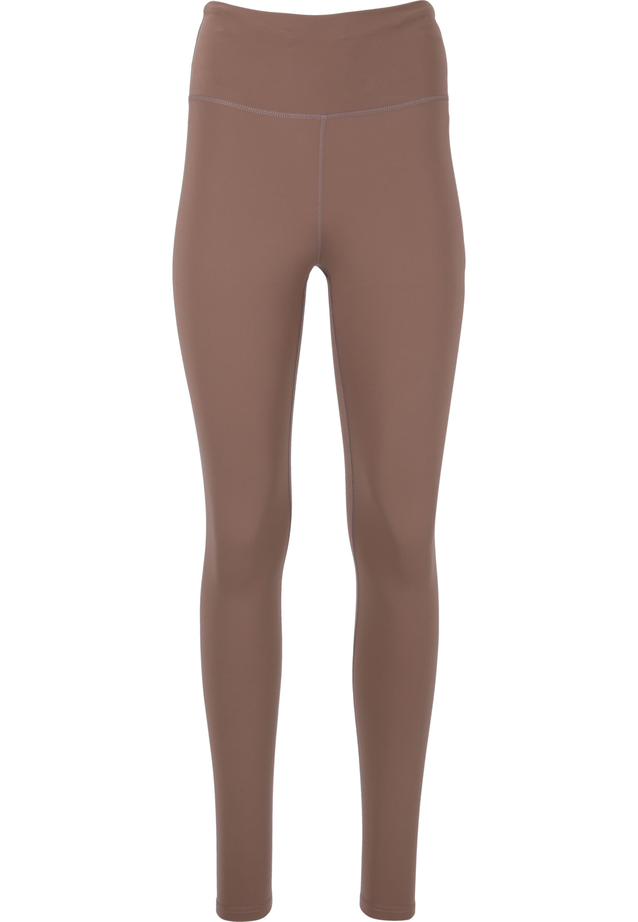 ENDURANCE Skinny Workout Pants 'Franza' in Brown: front