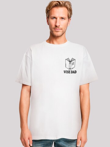 T-Shirt 'Wise Dad' F4NT4STIC en blanc : devant
