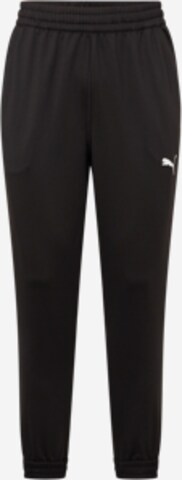 Effilé Pantalon de sport PUMA en noir : devant