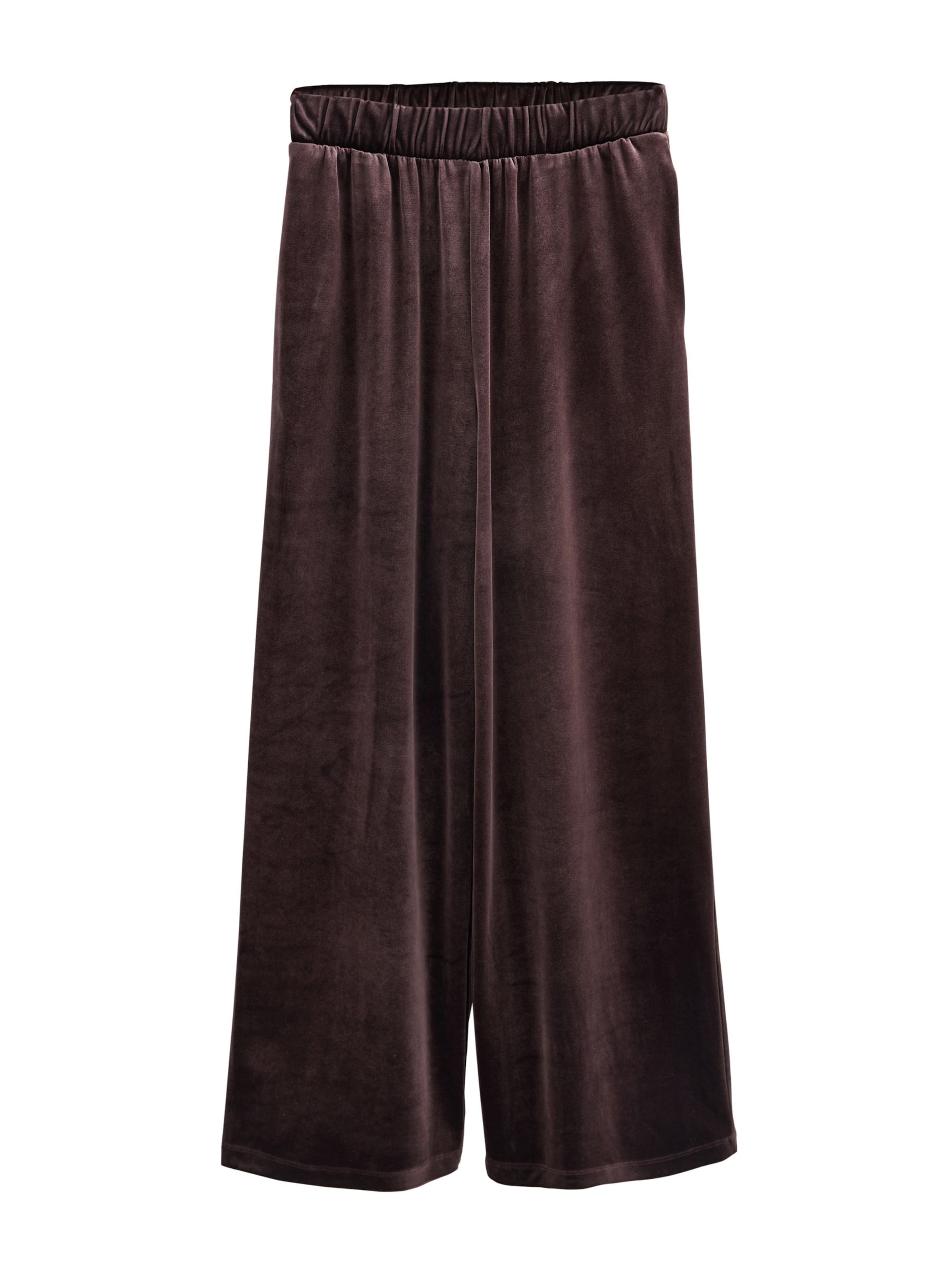 Next - Pierna ancha Pantalón en marrón: frente