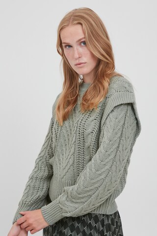 b.young Trui 'BYOTINKA CABLE JUMPER' in Groen: voorkant