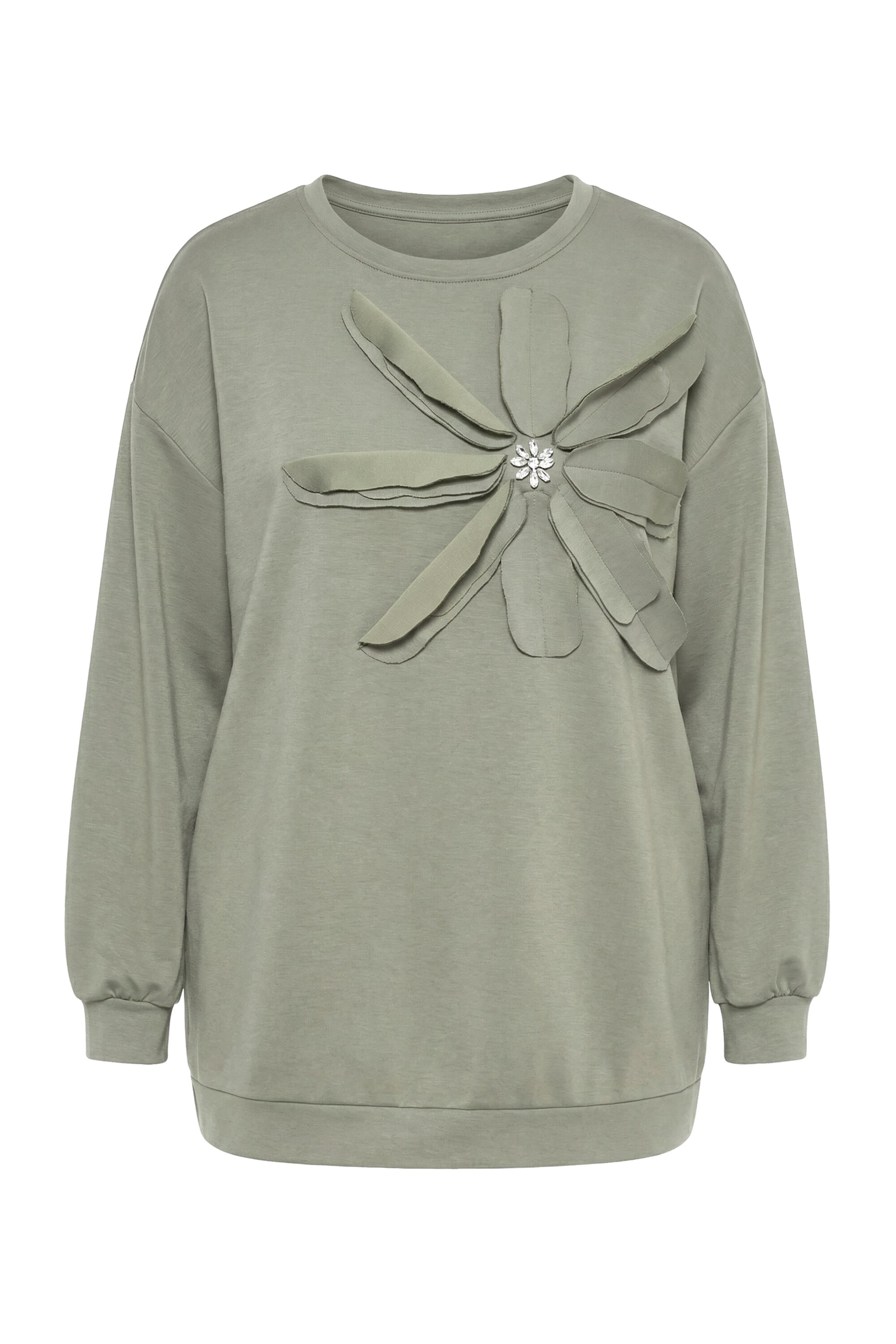MIAMODA Sweatshirt in Green: front