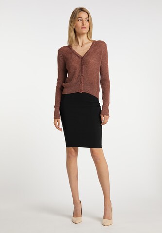 Cardigan usha BLACK LABEL en marron : devant