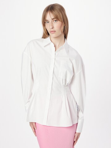 HUGO - Blusa 'Eceyla' em branco: frente