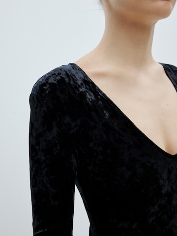 EDITED Shirt bodysuit 'Luciana' in Black