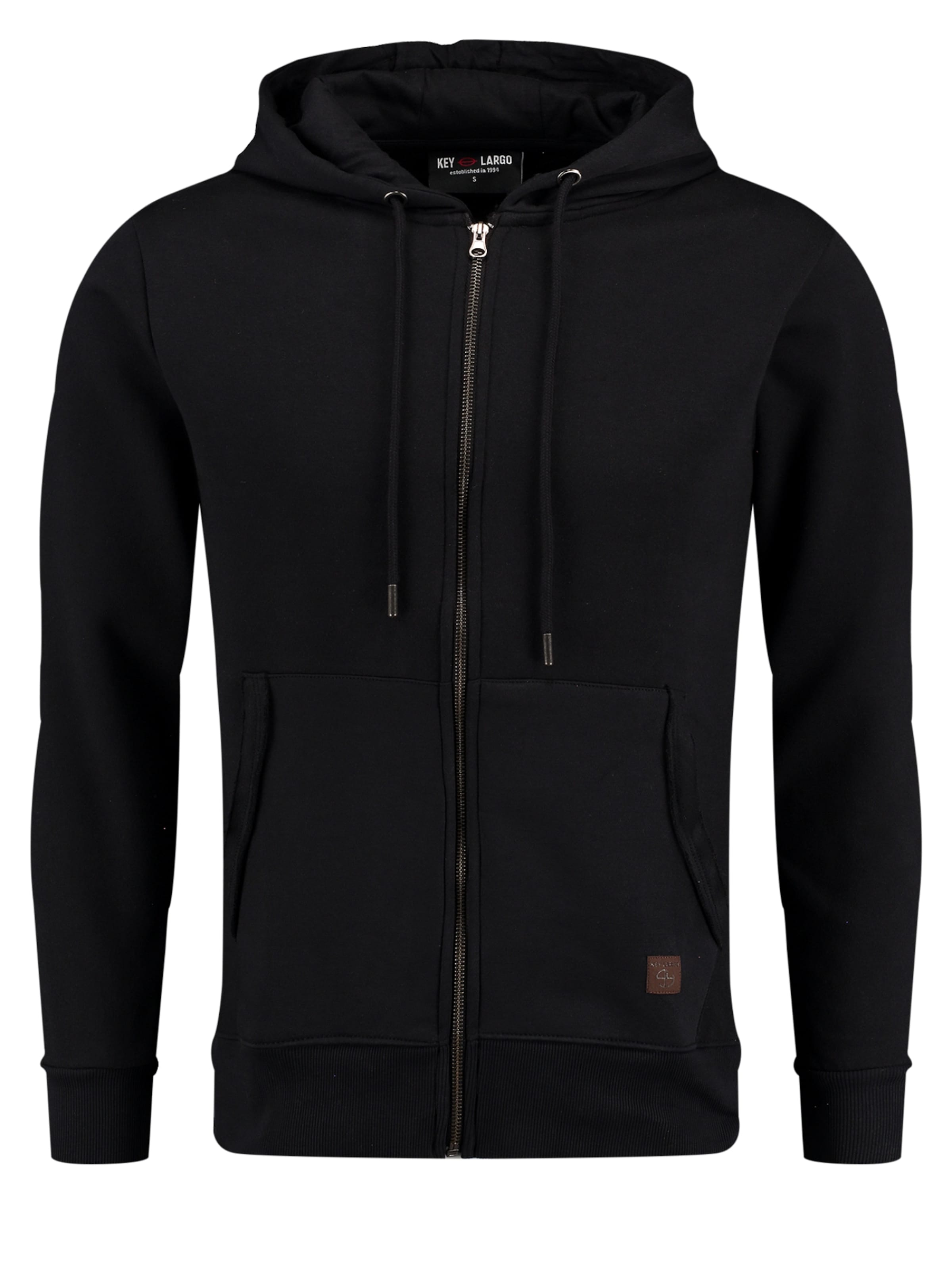 Giacca di felpa 'CONFIDENCE' di Key Largo in nero: frontale
