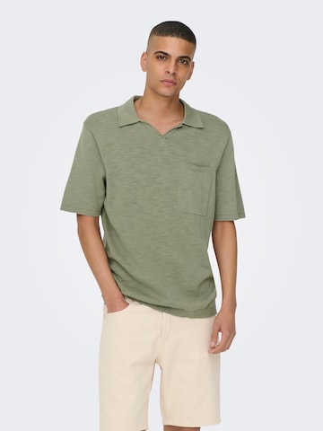 Only & Sons Shirt 'Ace' in Green: front