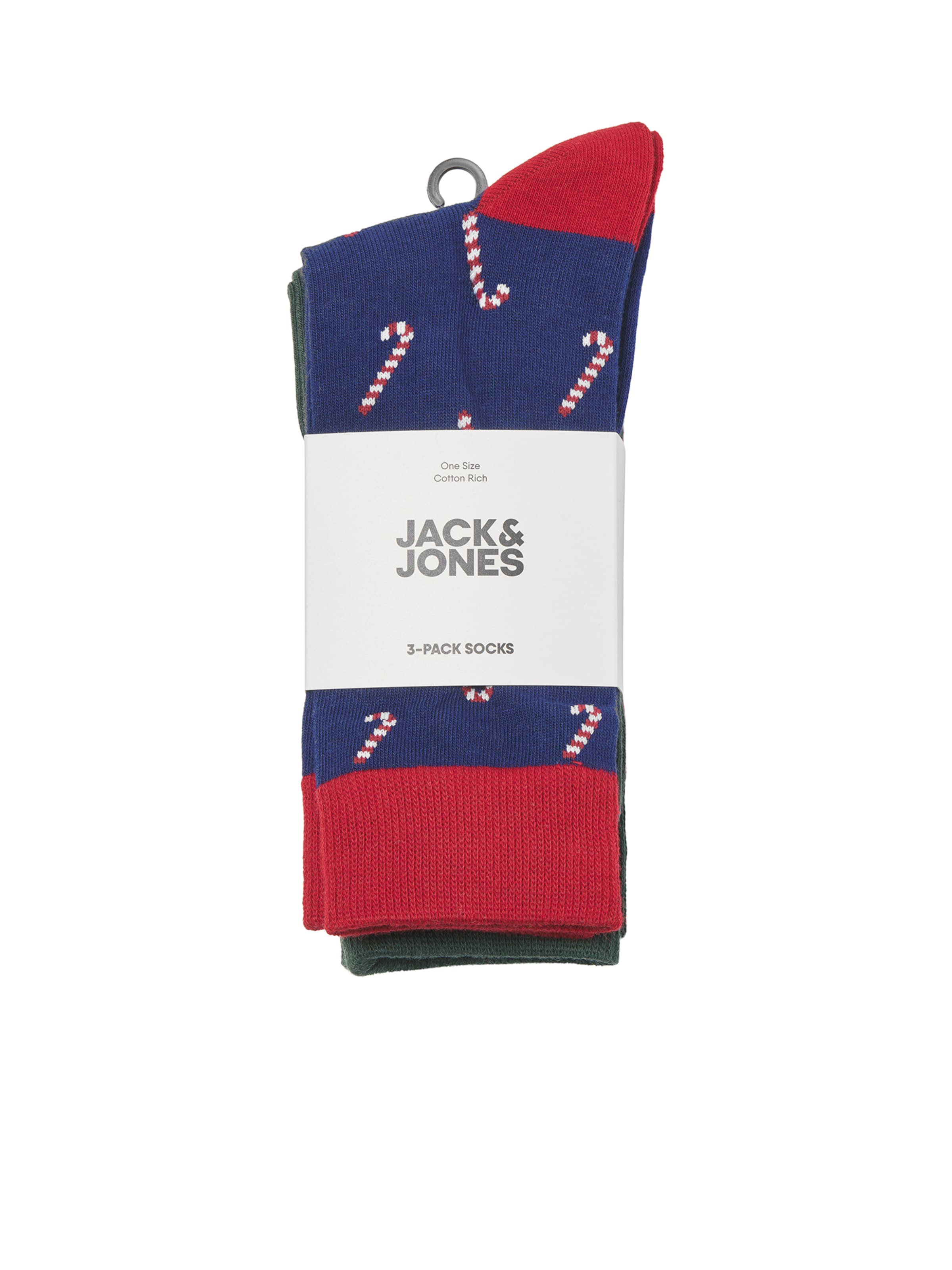 Șosete 'JACJOLLY XMAS' de la JACK & JONES pe albastru