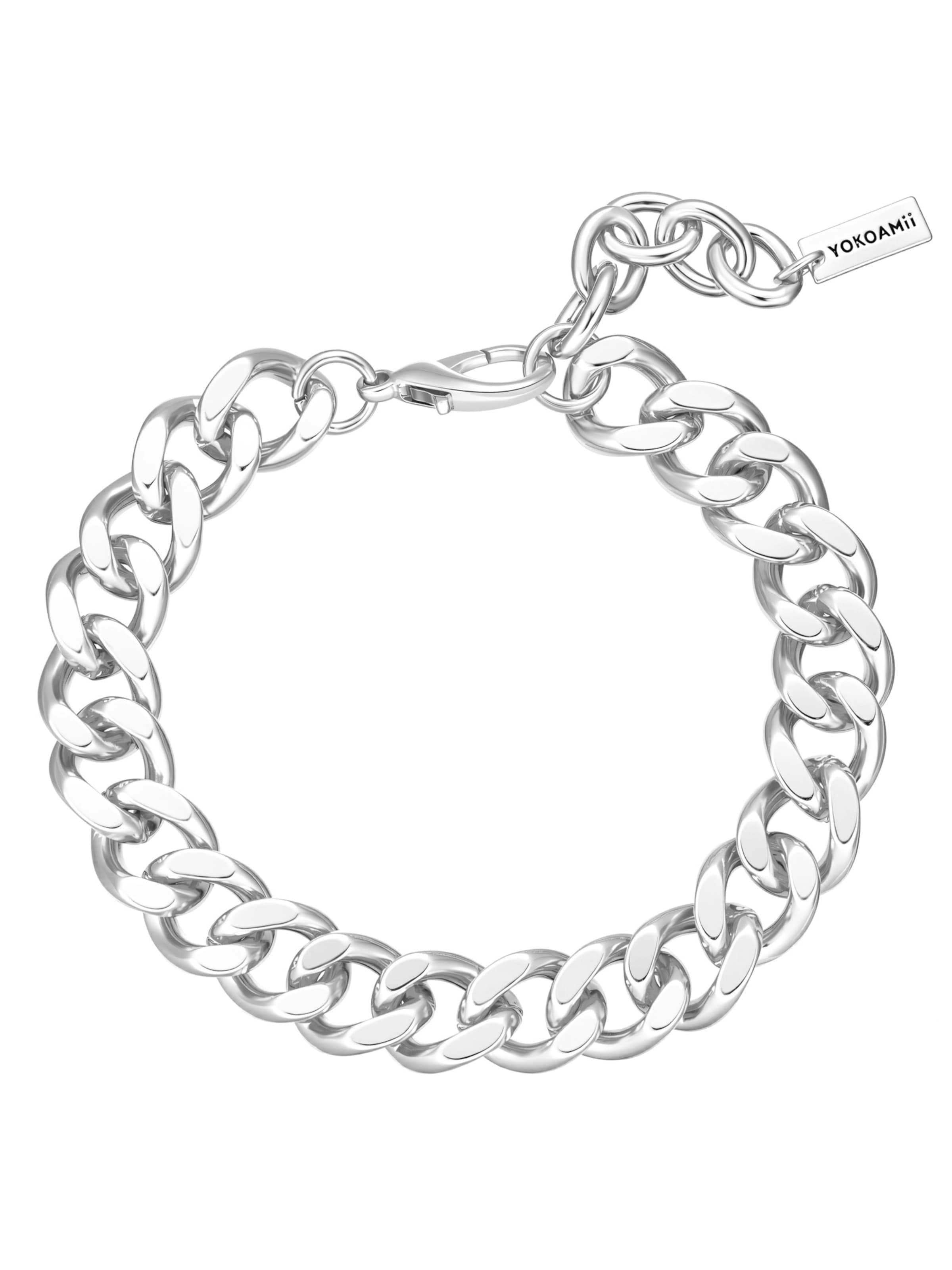 Yokoamii - Pulsera en plata: frente