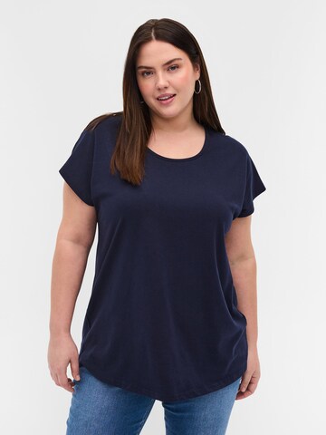 T-shirt 'DORIT' Zizzi en bleu : devant