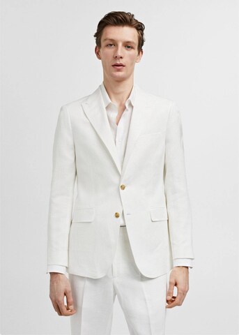 MANGO MAN Slim fit Suit Jacket 'Amalfi' in White: front