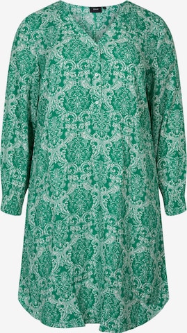 Zizzi Платье-рубашка 'Bella' в Зеленый: спереди