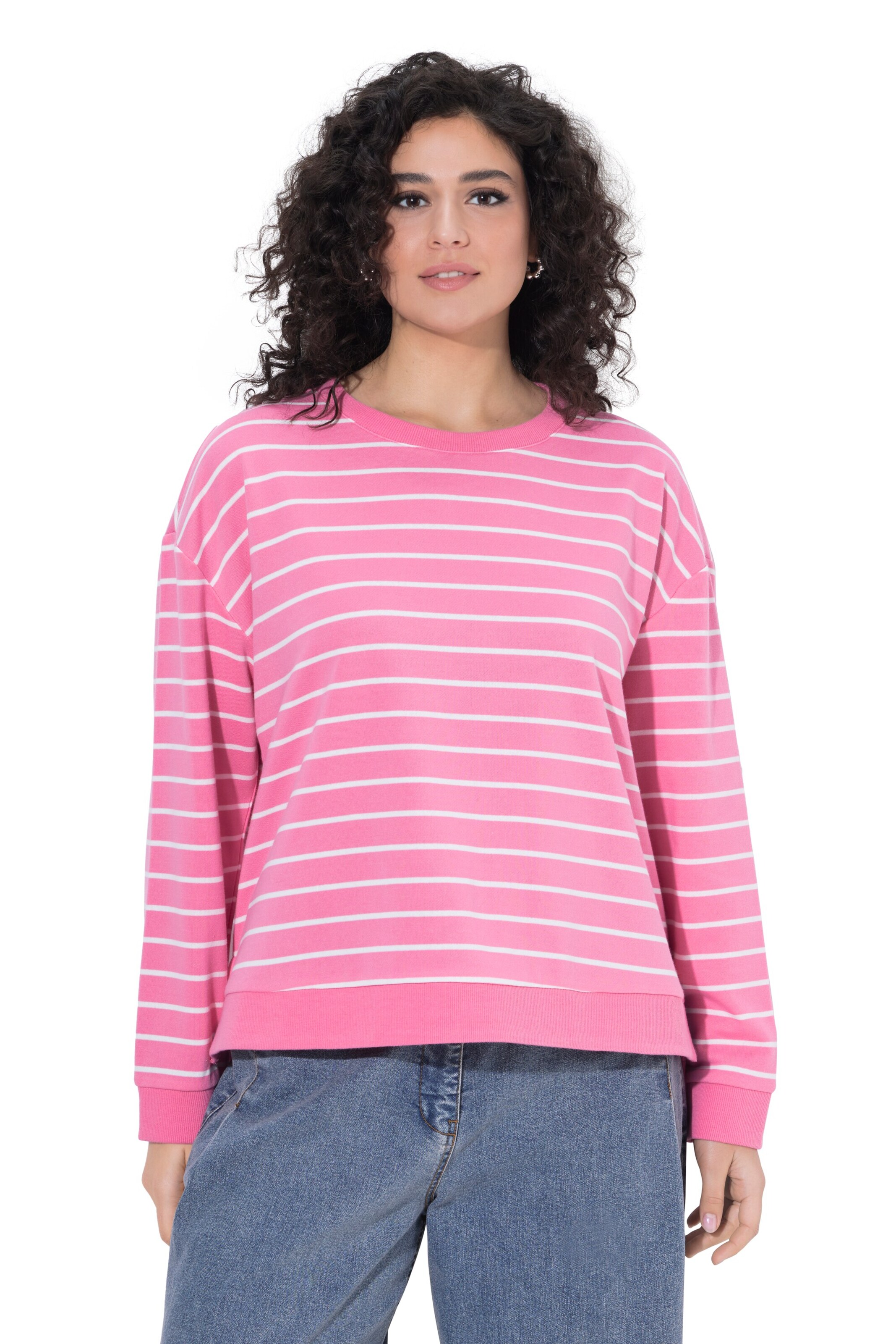 Ulla Popken Sweatshirt in Pink: Vorderseite