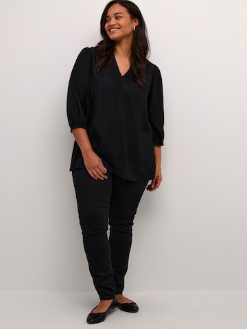 Camicia da donna 'Dania' di KAFFE CURVE in nero