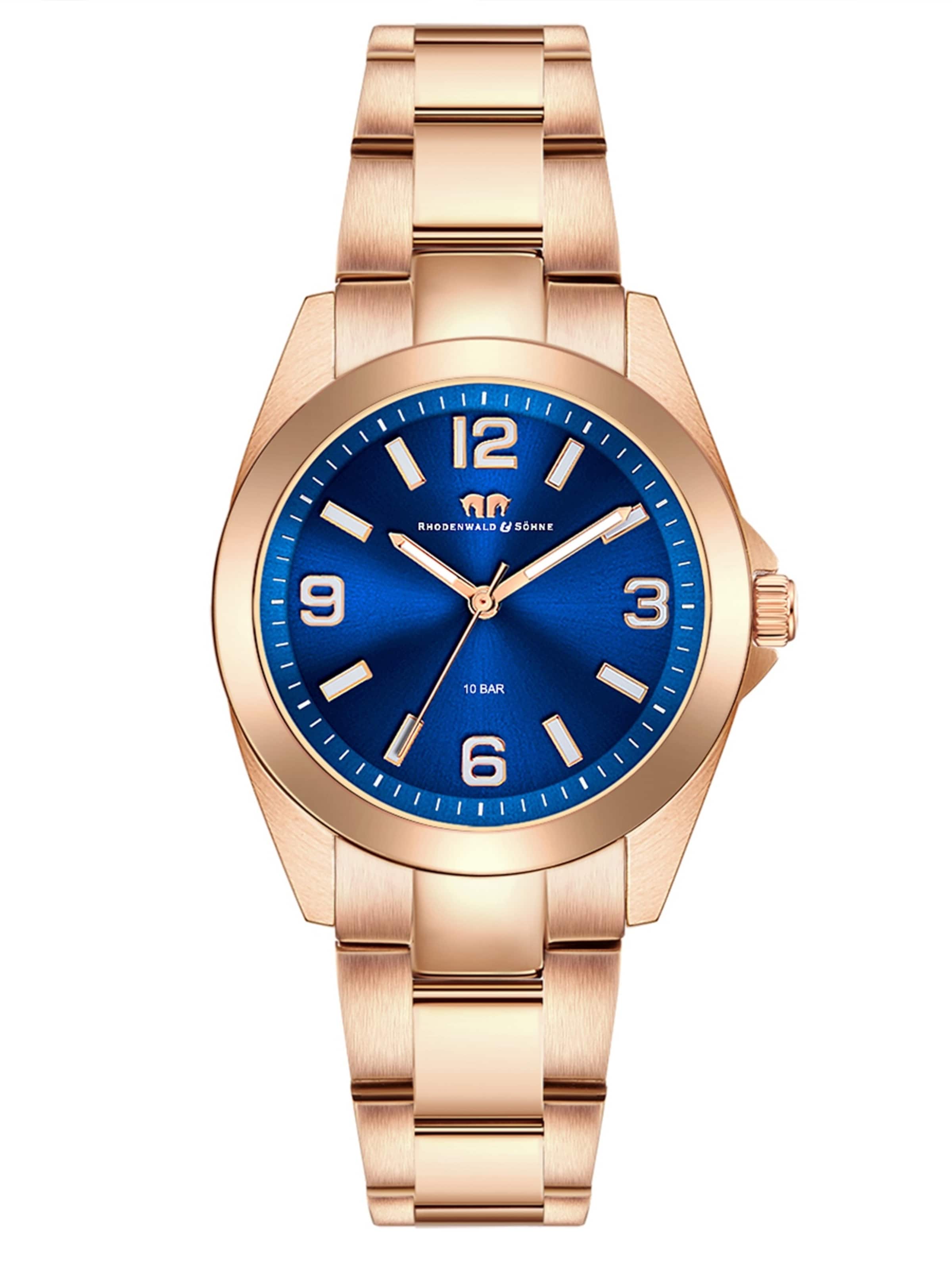 Rhodenwald & Söhne Analoguhr in Gold: Vorderseite