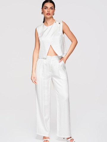 Ombre Blouse in Wit