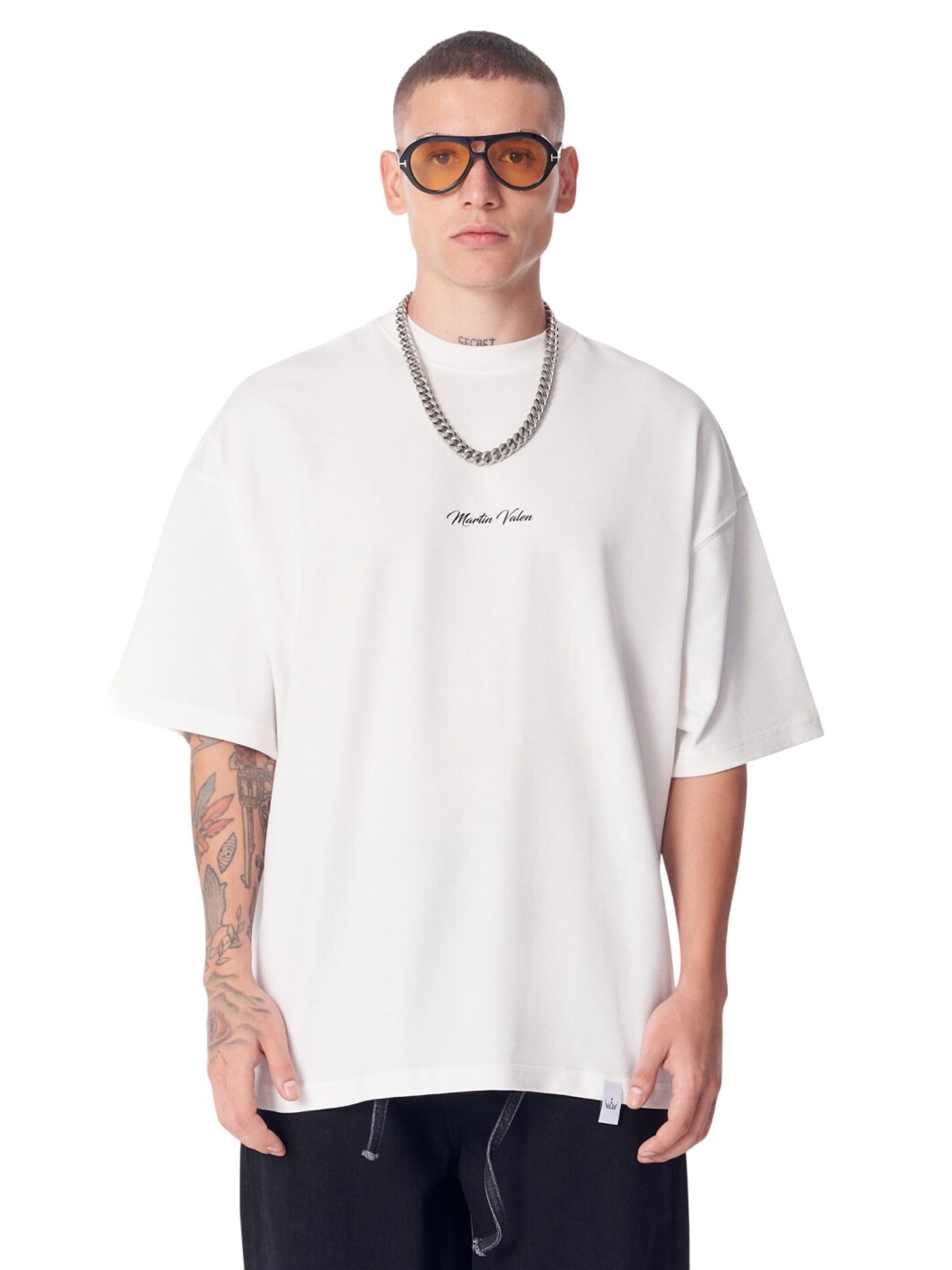 MARTIN VALEN Shirt in Wit: voorkant