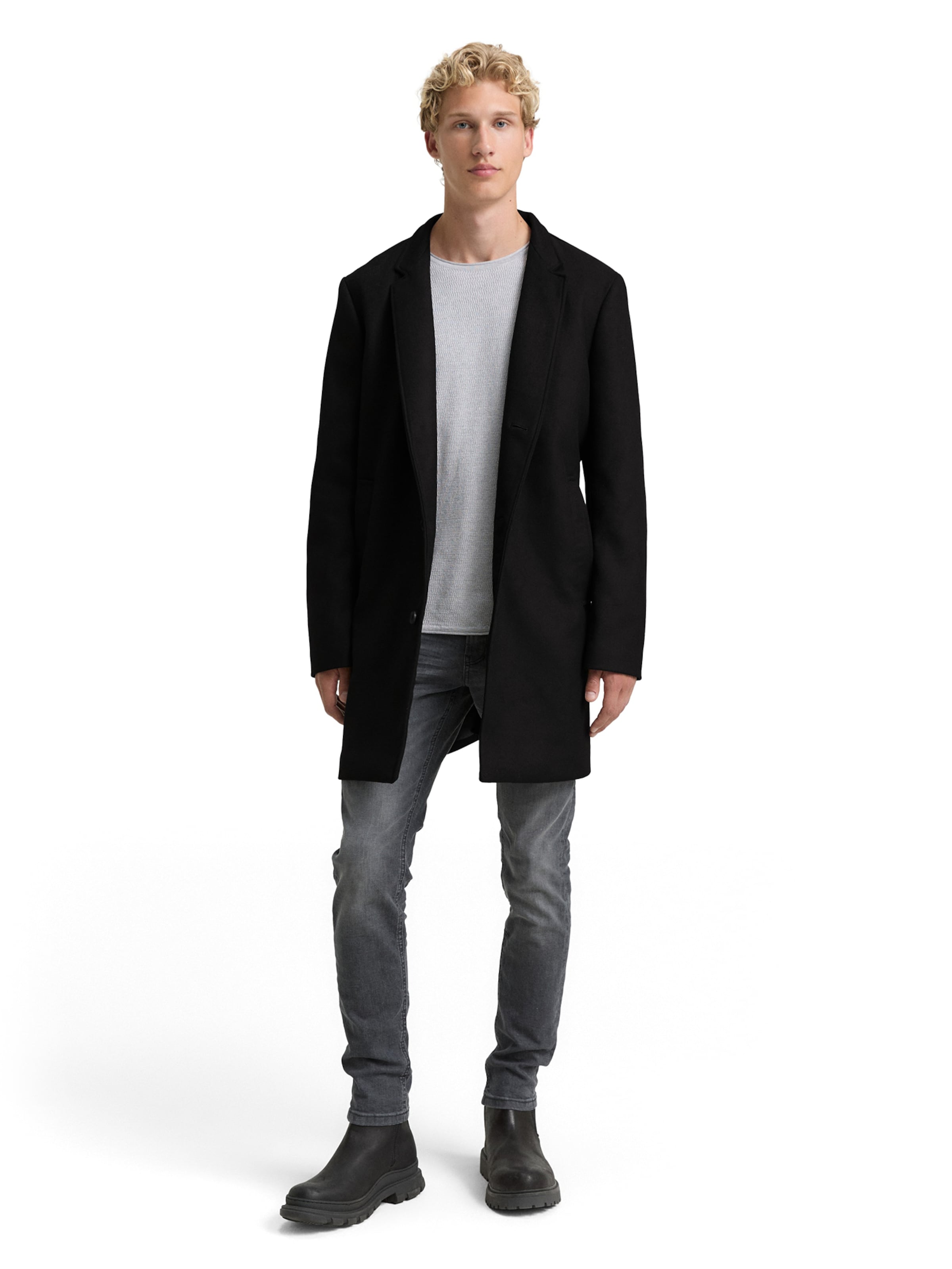 TOM TAILOR DENIM - Abrigo de entretiempo en negro