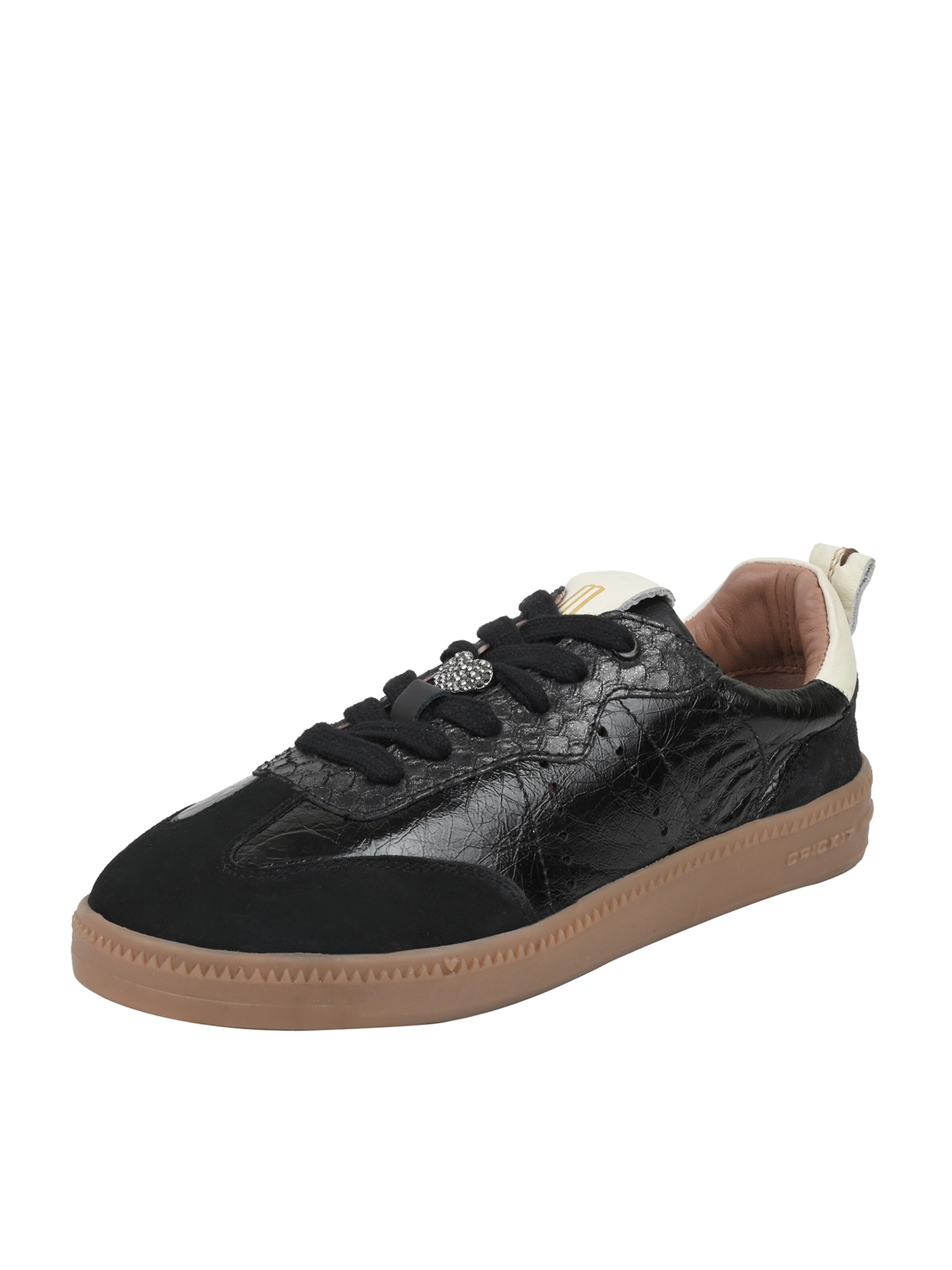 Baskets basses ' RUNA ' Crickit en noir : devant