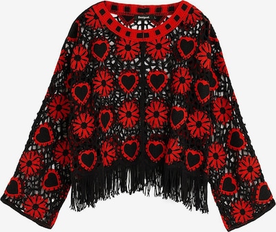 XS-XL dydžio Megztinis iš Desigual, spalva – raudona / juoda, Prekių apžvalga