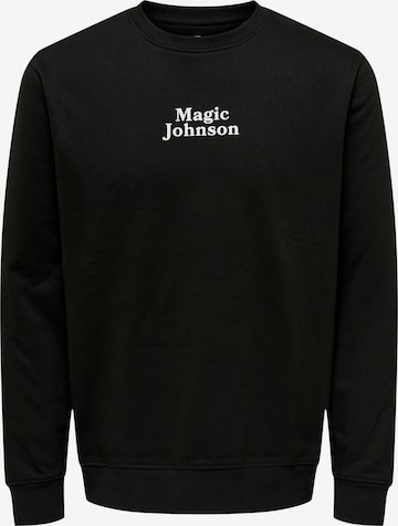 Only & Sons Sweatshirt in Black: front