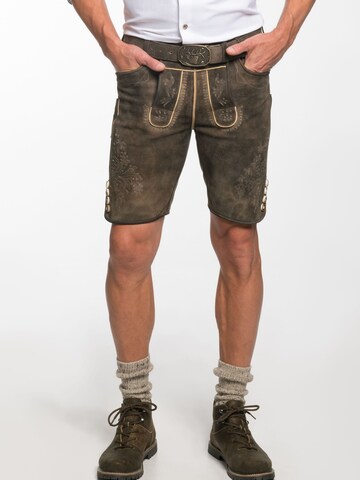 SPIETH & WENSKY Regular Traditional pants 'Eggenfeld' in Brown: front