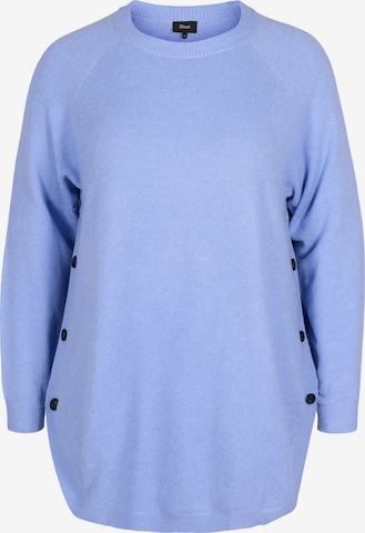 Zizzi Sweater 'SUNNY' in Blue: front