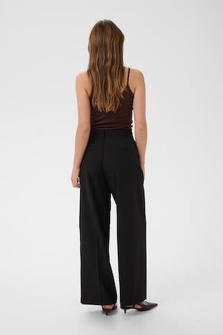 Kaffe Wide leg Pleat-front trousers 'KALima' in Black