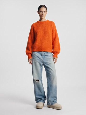 americandreams Oversized Sweater 'Leonnie' in Orange