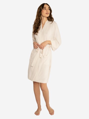 PJ Salvage Bathrobe short 'Robe Love & Lace' in Beige