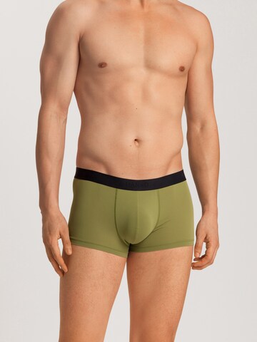 Hanro - Boxers 'Micro Touch' em verde: frente