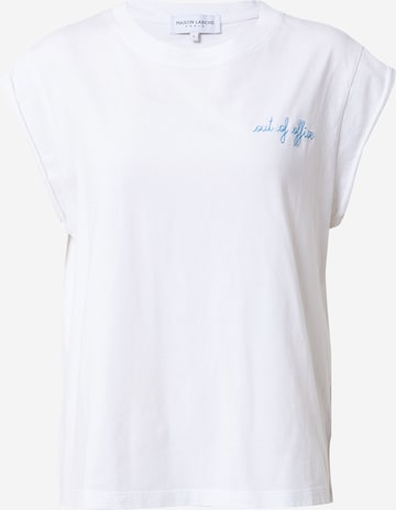 Tricou 'LE SEDAINE' de la Maison Labiche pe alb: față