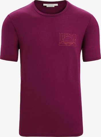 ICEBREAKER - Camiseta funcional 'Tech Lite II Mountain Sunset' en lila: frente