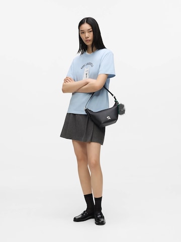 Tricou 'Choupette-Skizze' de la Karl Lagerfeld pe albastru
