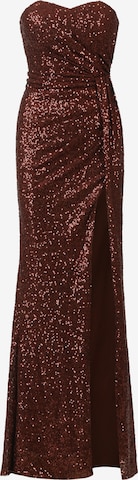 Robe de soirée Kraimod en marron : devant