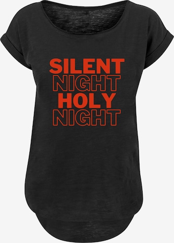 T-shirt 'Silent Night Holy Night ' F4NT4STIC en noir : devant