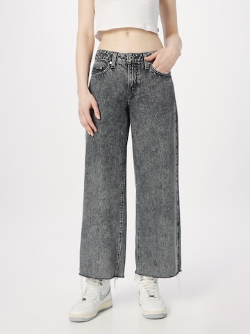 LEVI'S ® - Loosefit Calças de ganga 'Silvertab Low Baggy Crop' em cinzento: frente