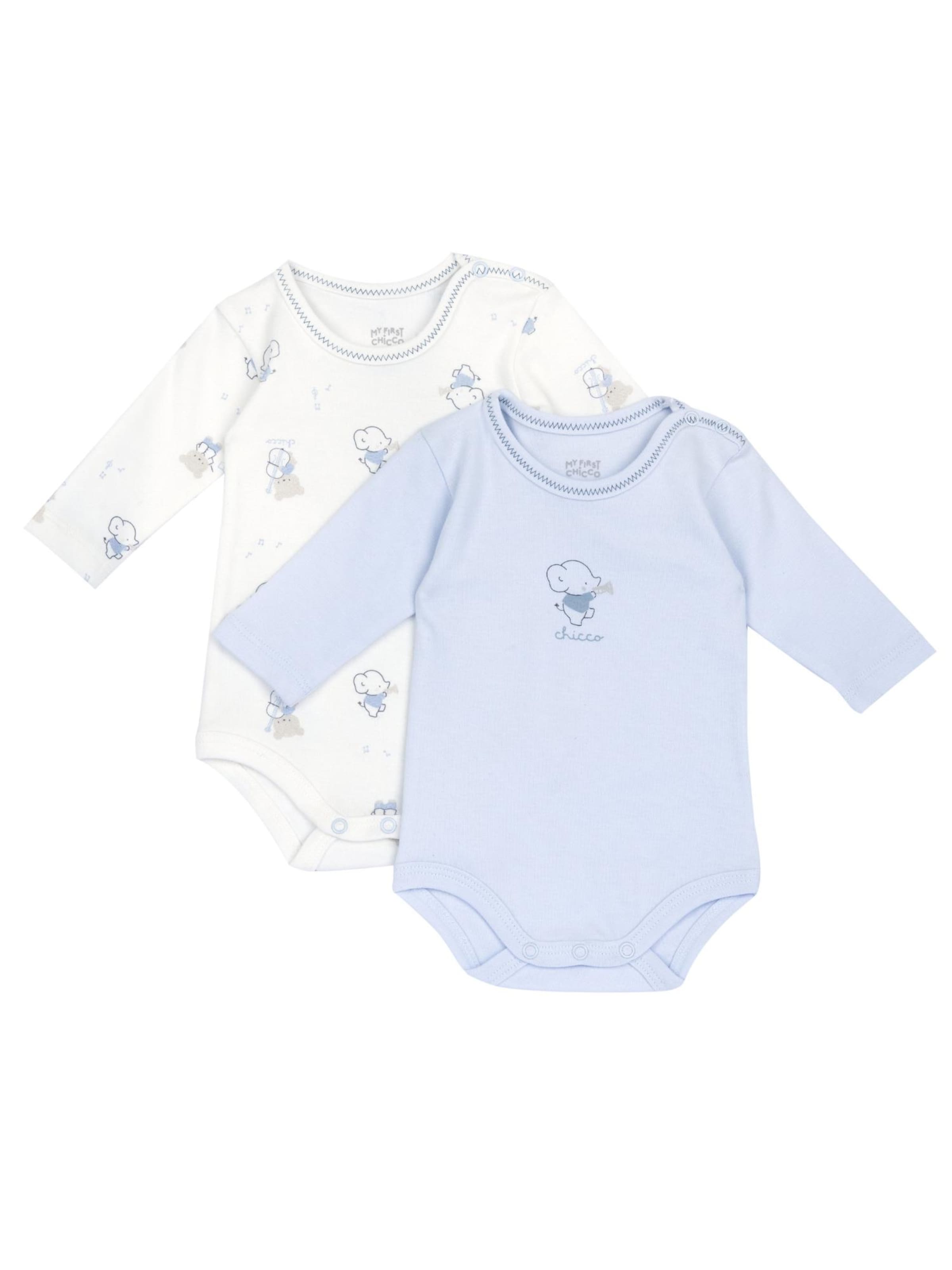 Chicco Dupačky/body – modrá: přední strana