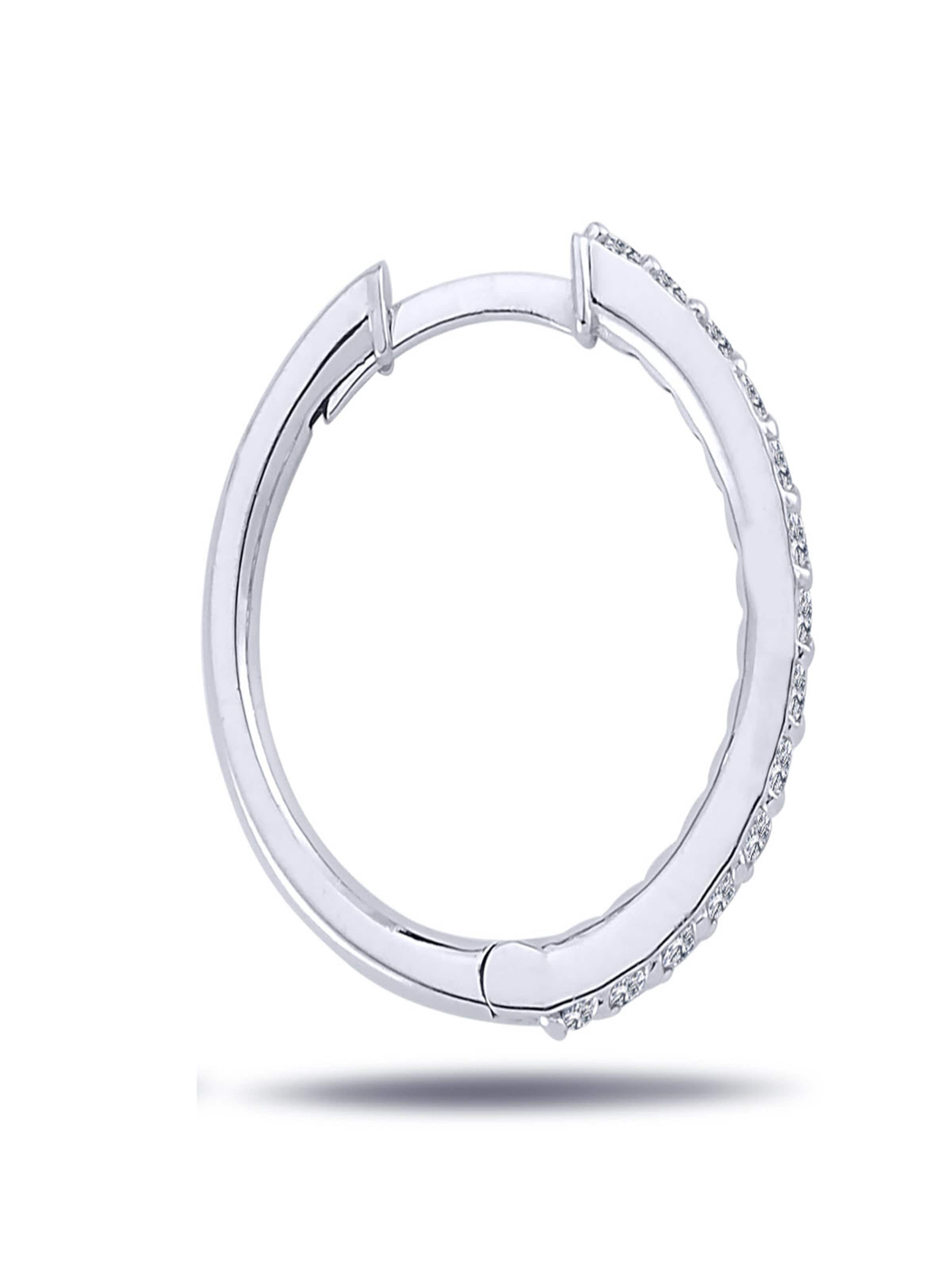 EinStein Diamant Ohrring‌‌‌‌‌‌‌ in Silber: Vorderseite