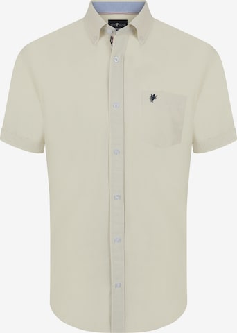 DENIM CULTURE Regular fit Button Up Shirt 'Arlen' in Beige: front