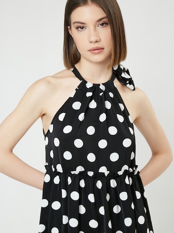 Influencer - Vestido de verão 'Polka' em preto