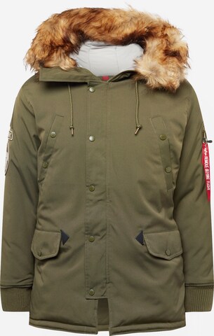 ALPHA INDUSTRIES Winter Jacket 'Arctic Discoverer' in Green: front