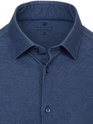 DESOTO Slim fit Button Up Shirt in Blue